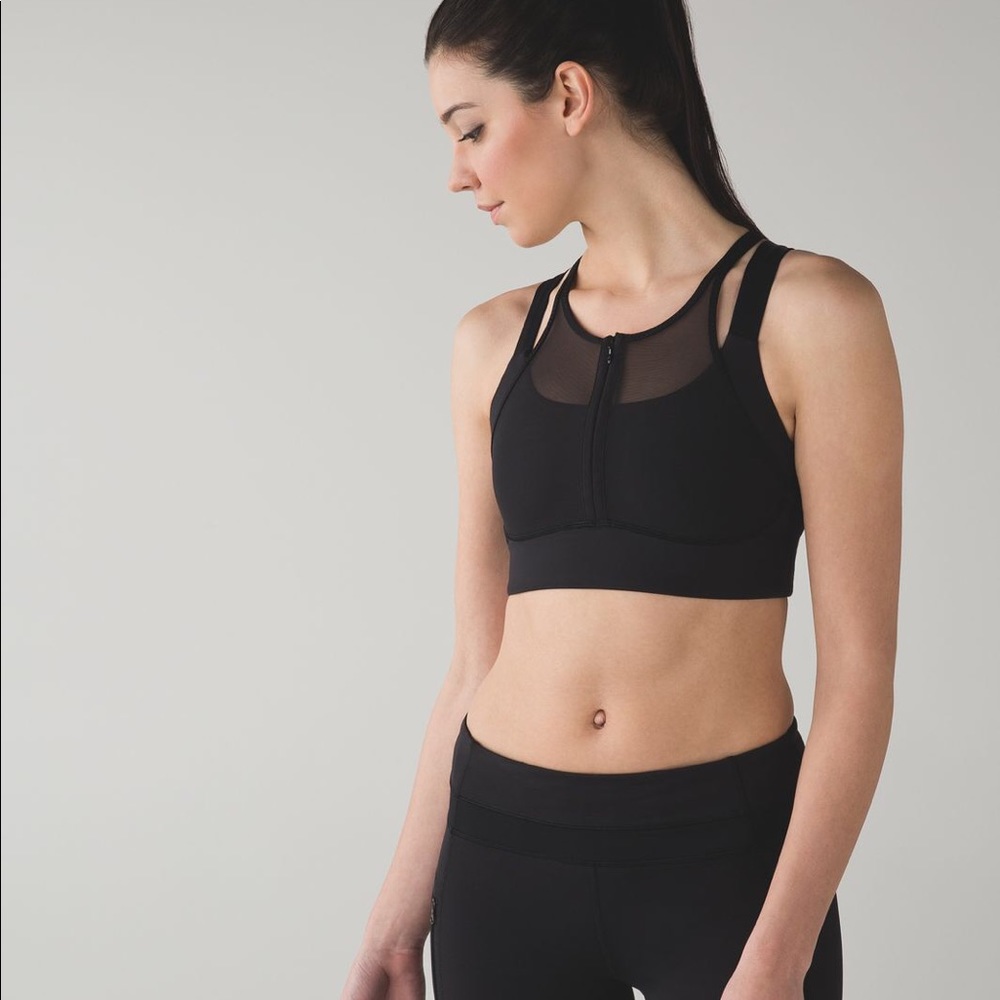 Lululemon Ready Set Sweat Black Sports Bra
